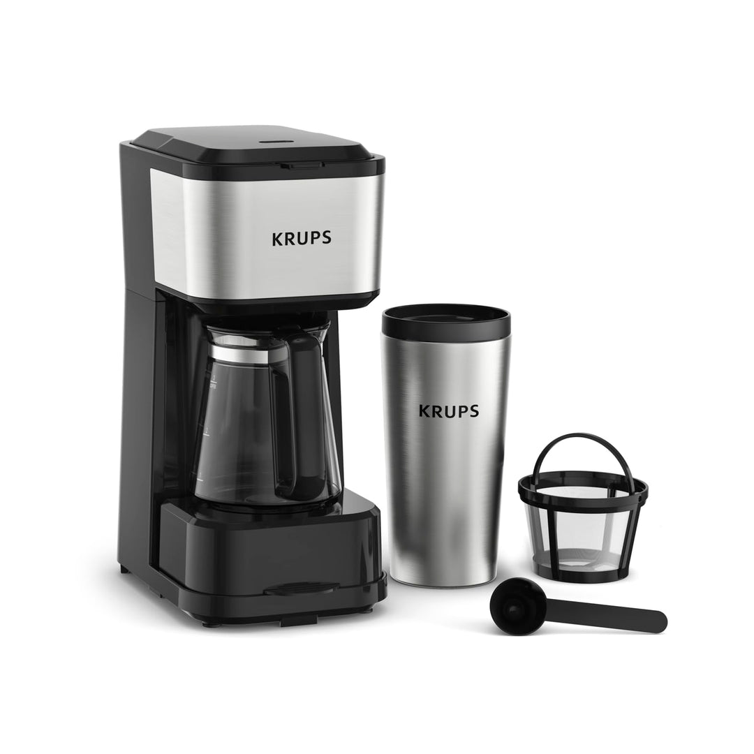 Krups Simply Brew Kaffeebereiter mit Filter 3 in 1, 3 Brühoptionen, amerikanischer Kaffee, hitzebest