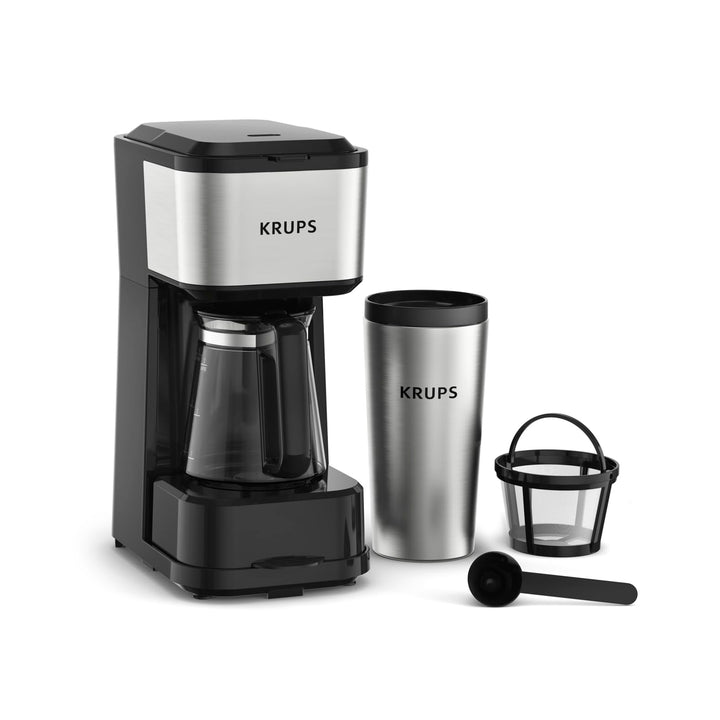 Krups Simply Brew Kaffeebereiter mit Filter 3 in 1, 3 Brühoptionen, amerikanischer Kaffee, hitzebest