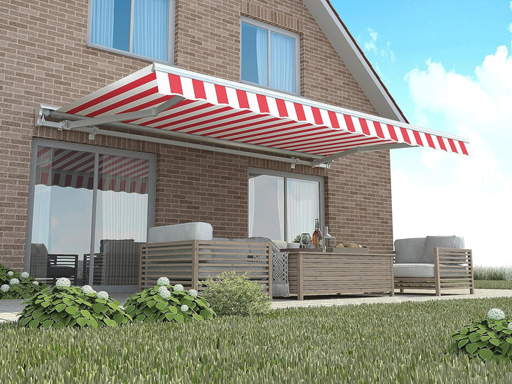 home Trends Markisenstoff 4m Markise mit Volant 4 x 3 m Markisenbespannung ersatzstoff 387 x 300cm B