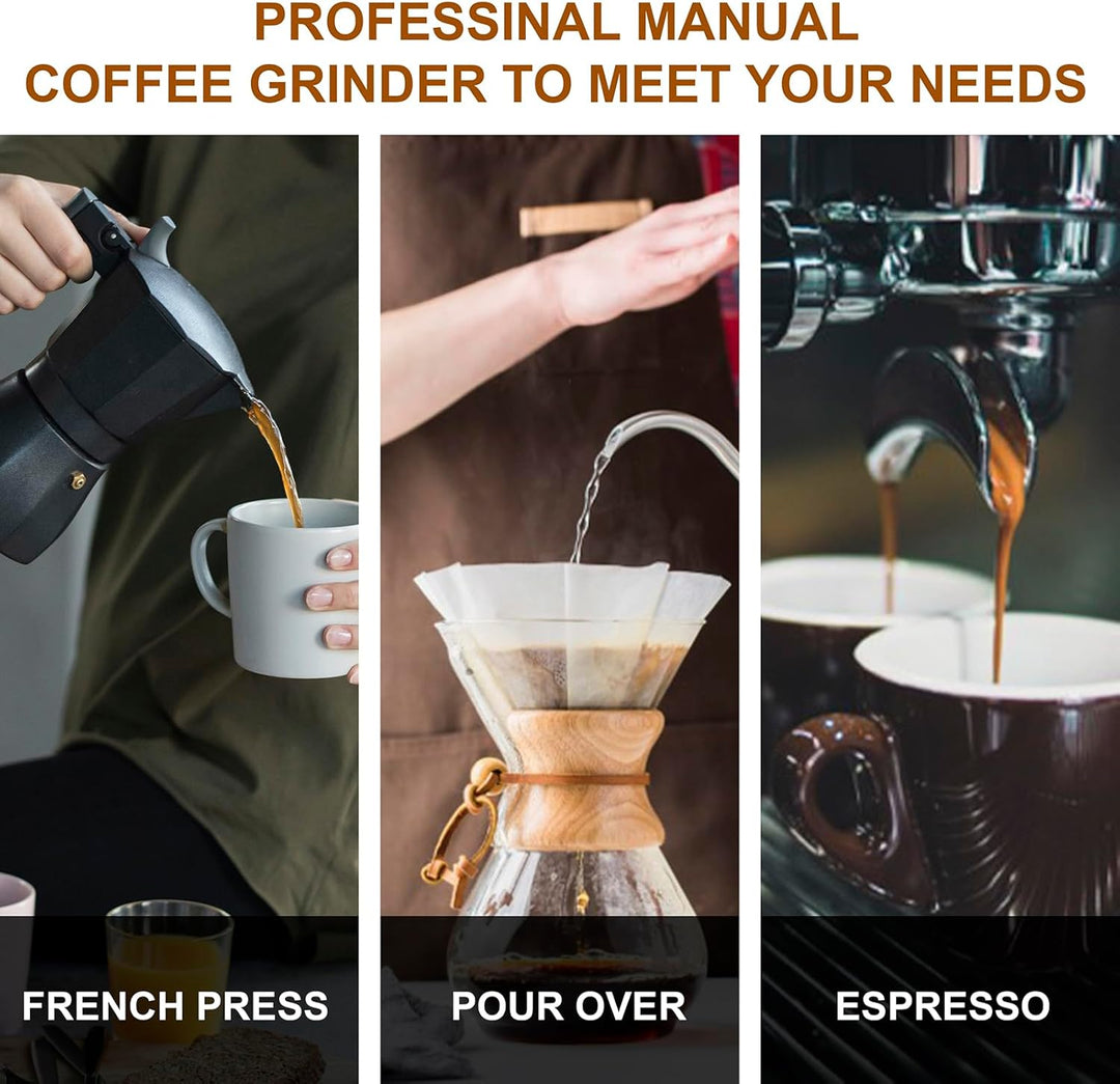 M6 Kaffeemühle Handbuch, Kapazität 25g, Hand Kaffeemühle Sharp Hexagonal Mahlkern, tragbare manuelle