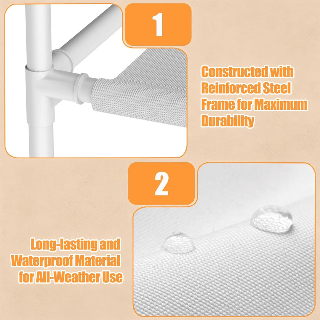 Kleiderständer 4 Ebenen Offener Kleiderschrank Ablagen Garderobe Weiss | Kleiderständer und Ablagen