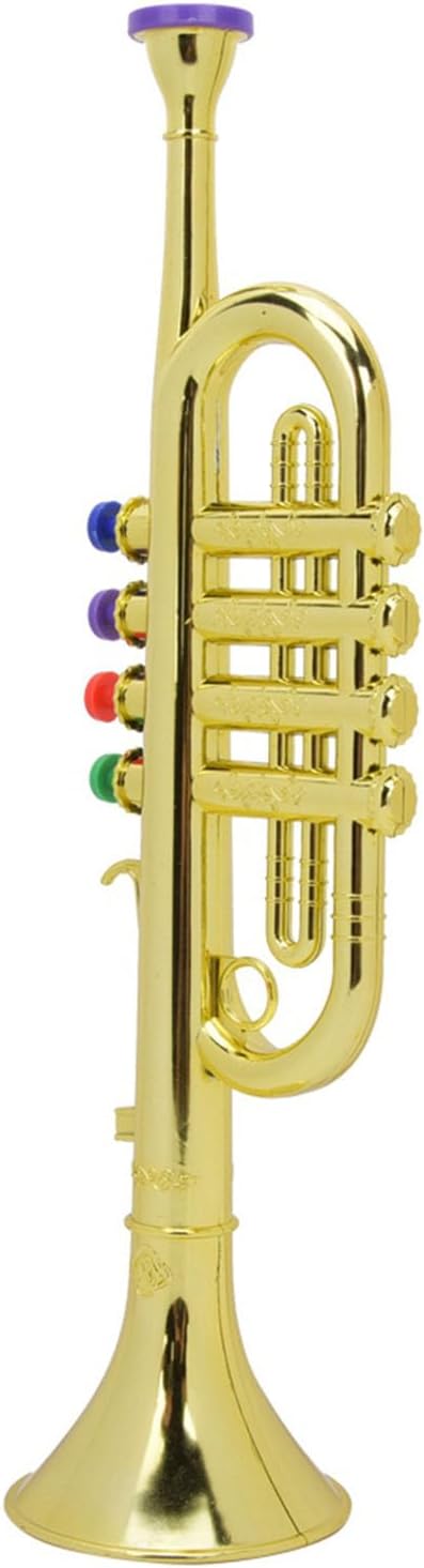 Golden beschichtete Trompete ABS Trompete Wind Musikinstrument f¨¹r Kinder Vorschule Musik Spielzeug