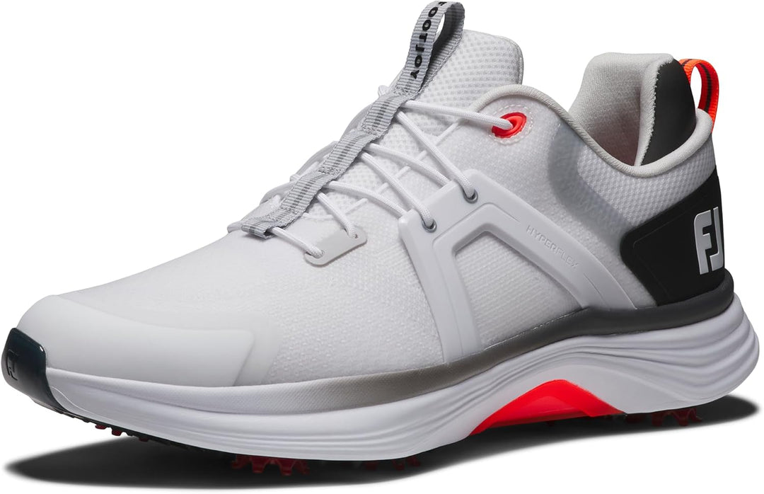 Footjoy Herren Hyperflex Golfschuhe 42.5 EU Weiss Schwarz Rot, 42.5 EU Wei&#xDF; Schwarz Rot