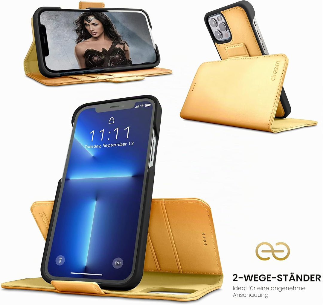 Dreem Fibonacci iPhone 13 Pro Brieftaschen-Etui / 2-in-1 stossfestes Etui und abnehmbares Folio aus