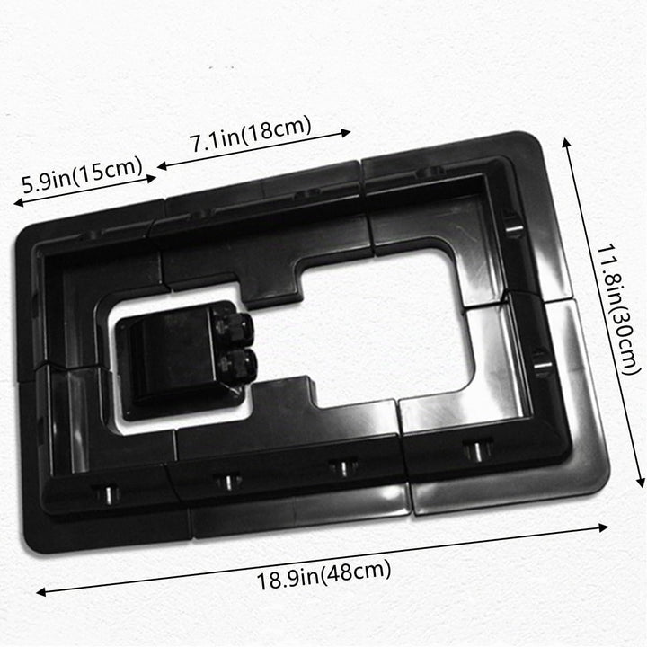 Baotkere Solar Panel ABS Montagehalterung, 7 Stcs Bohrer Eckschutzkit mit Kabeleingangsdrüse, Verwen