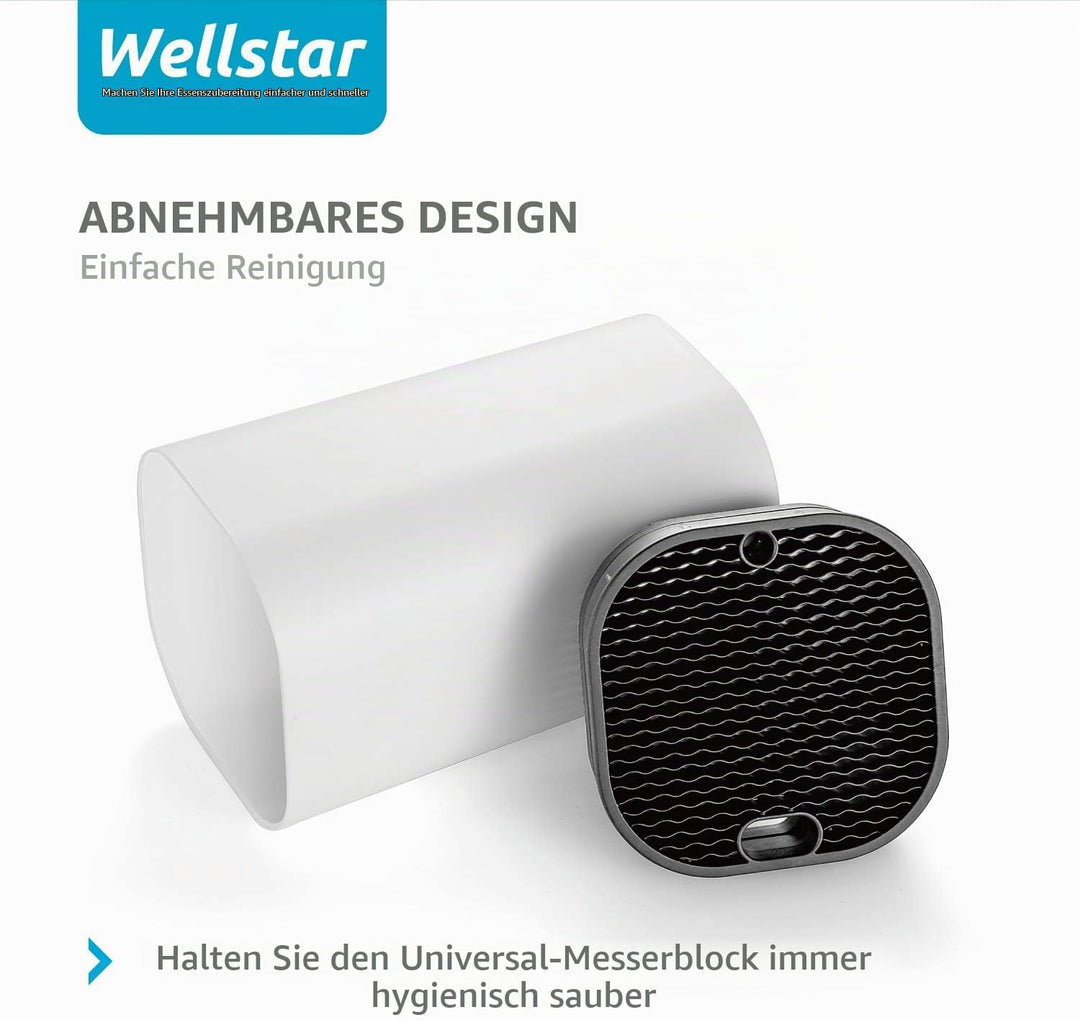 WELLSTAR Messerblock ohne Messer, Unbestückt Universal Messerblock,Sicherer Messerhalter Platzsparen