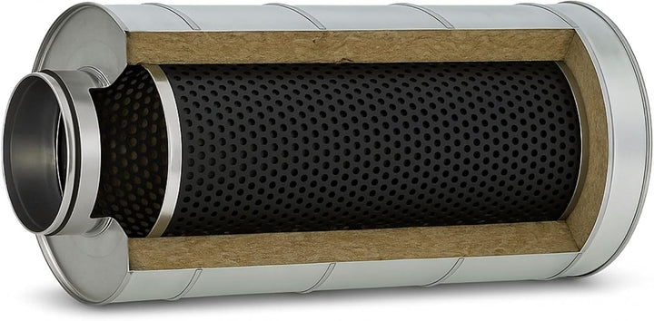 Weedness Vents Schalldämpfer 100 mm / 60 cm - Rohrlüfter Abluftschlauch Isoliert Grow Indoor Anbau K