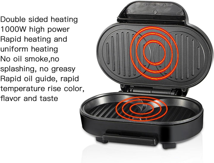 Elektrischer Frühstücksbereiter, Elektrischer Eier-Burger-Maker, Anti-Stick mit Aluminium-Heizplatte