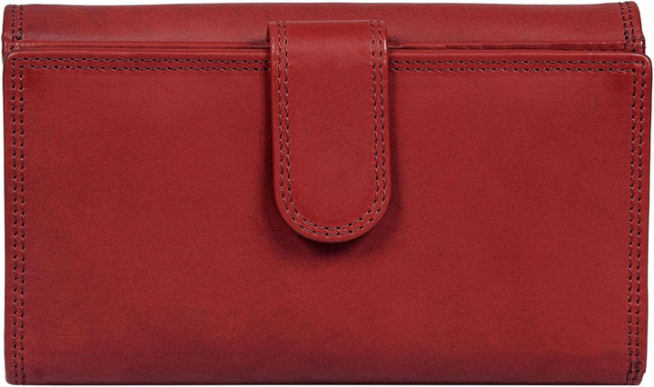 Benthill Damen Portemonnaie XXL mit RFID-Schutz | Echt-Leder Damen Geldbörse Gross | Grosse Vintage