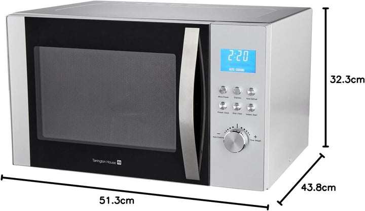 Tarrington House Mikrowelle MWD5130, 1000 W, 30 Liter, digitales Display, mit 6 Koch-Stufen, inkl. A