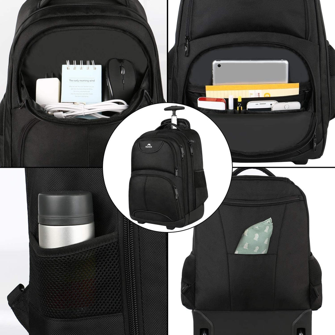 MATEIN Rucksack mit Rollen, Rucksack trolley, 18 Zoll Business Trolley | Gross Rolling Trolley Rucks