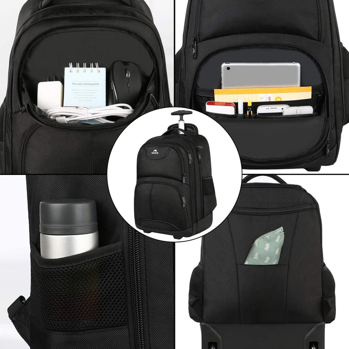 MATEIN Rucksack mit Rollen, Rucksack trolley, 18 Zoll Business Trolley | Gross Rolling Trolley Rucks