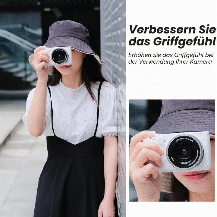 Rieibi ZVE10 Hülle, Weiche Silikon Schutzhülle für Sony ZV-E10 ZVE10 Kamera weiss, weiß
