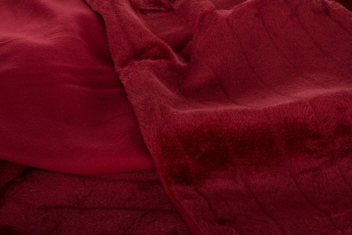 Felldecke Kuscheldecke Nerzfelloptik - 150 x 200 cm | 1150g - Rot Rot 150 x 200, Rot 150 x 200
