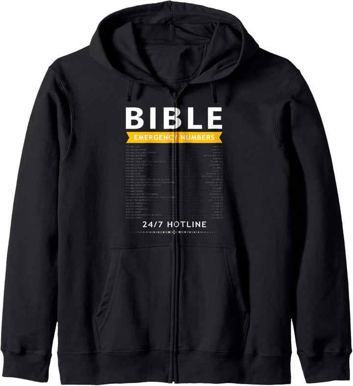 Bibel-Notfall-Hotline-Nummern - Coole christliche Grafik Kapuzenjacke