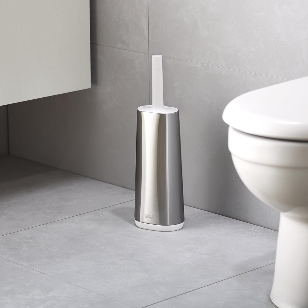 Joseph Joseph Flex - Hygienische Silikon-Toilettenbürste mit Halter, Anti-Tropf, Anti-Verstopfung Ko