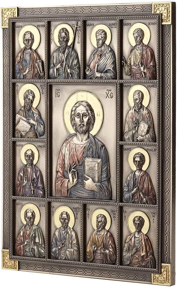 Veronese Design Wandschild Jesus und die Zwölf Apostel, 31,7 cm, christlich-katholische religiöse Sk
