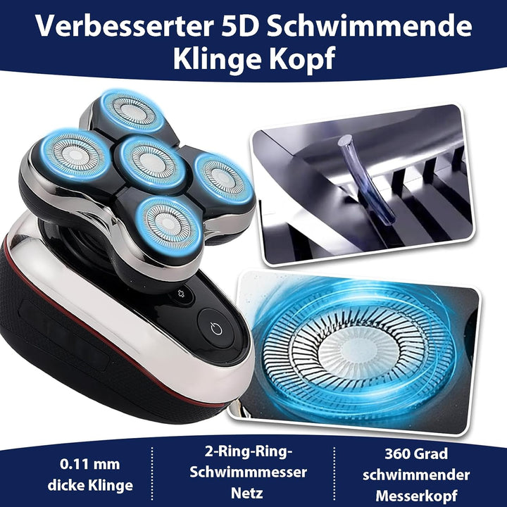 2 Stück Ersatzköpfe für Remington Balder Kopfrasierer XR7000/XR1500/XR1501-5-fach Dual Track Scherkö