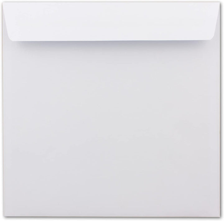 Briefumschläge Quadratisch 220 x 220 mm - Weiss mit grauem Innendruck - 1000 Stück - EXTRA QUALITÄT
