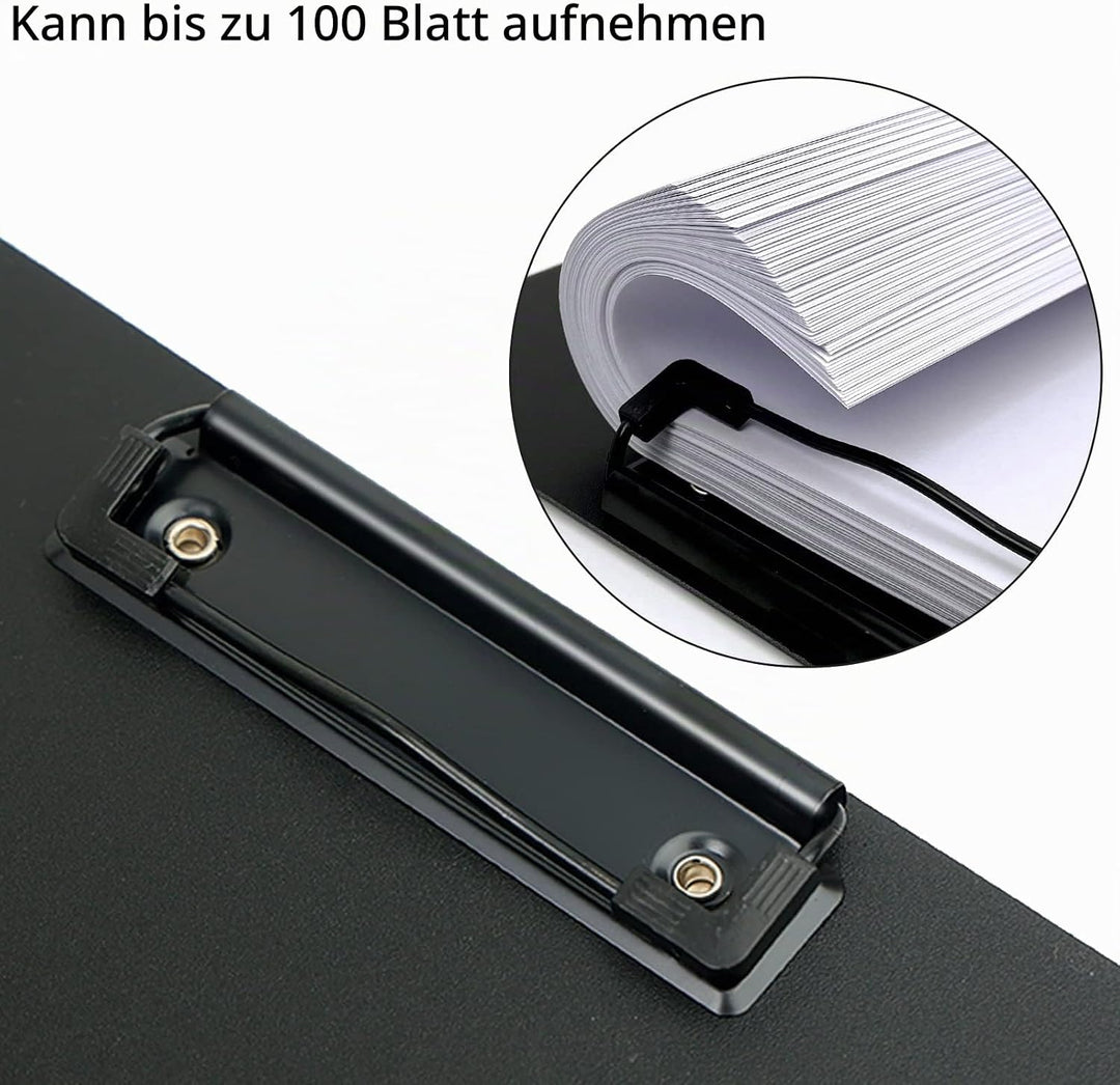 URbantin A4 Klemmbrett Ordner,Faltbare A4-Klemmbretter mit Tasche,10 Stück A4 Klemmbretter,Klemmbret