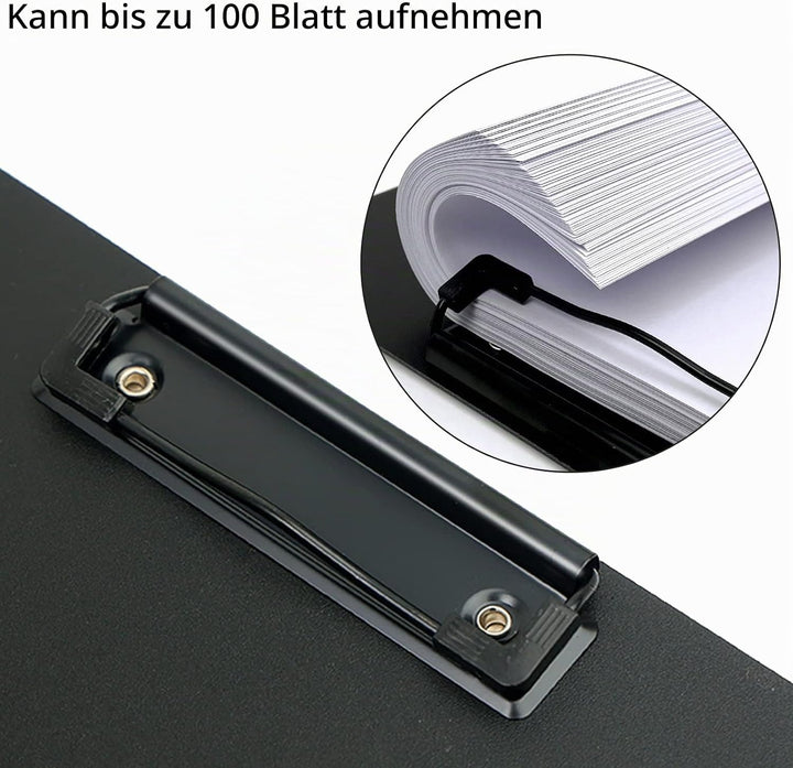 URbantin A4 Klemmbrett Ordner,Faltbare A4-Klemmbretter mit Tasche,10 Stück A4 Klemmbretter,Klemmbret