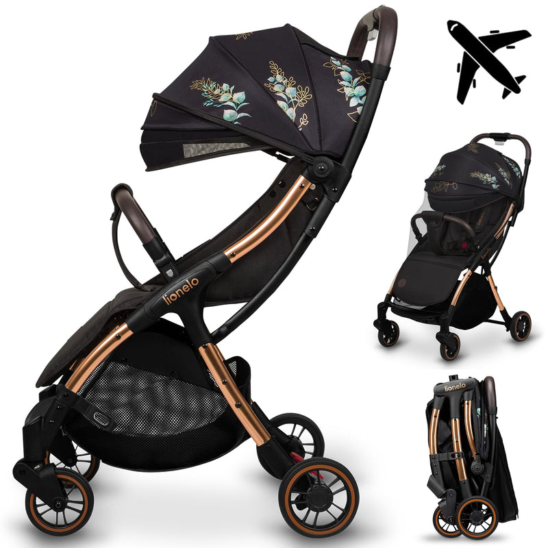 LIONELO Julie One Buggy Kinderwagen bis 22 kg, verstellbare Rückenlehne und Fussstütze, Moskitonetz,