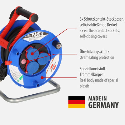 Brennenstuhl Garant IP44 Kabeltrommel (25m, Spezialkunststoff, kurzfristiger Einsatz im Aussenbereic