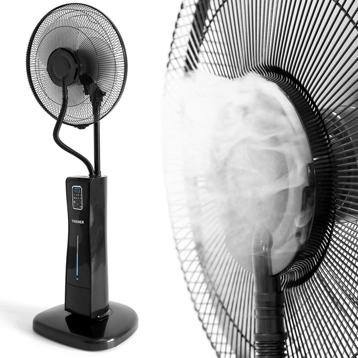 VASNER Cooly Ventilator mit Wasserkühlung leiser Standventilator mit Fernbedienung Timer & Sprühnebe