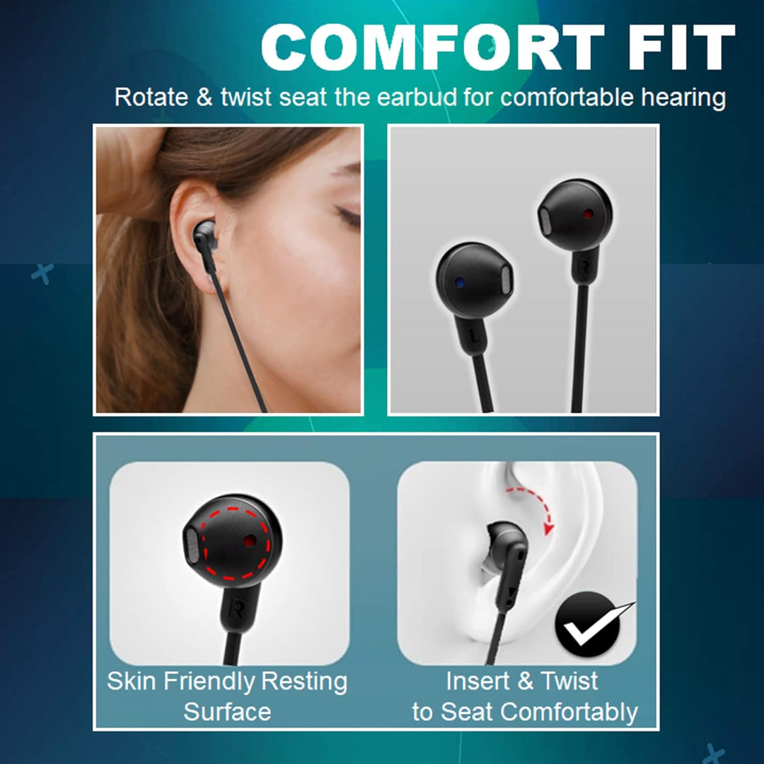 JBL TUNE 215 BT – Bluetooth In-Ear Kopfhörer in Schwarz – Klangvoller Bass Sound ohne Kabel – Bis zu