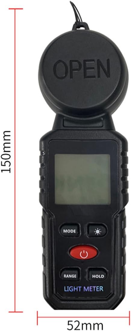 Sarini Digitaler Beleuchtungsstärke-Lichtmesser,Photometer,Lichtintensitäts-Sensor-Tester für Garten