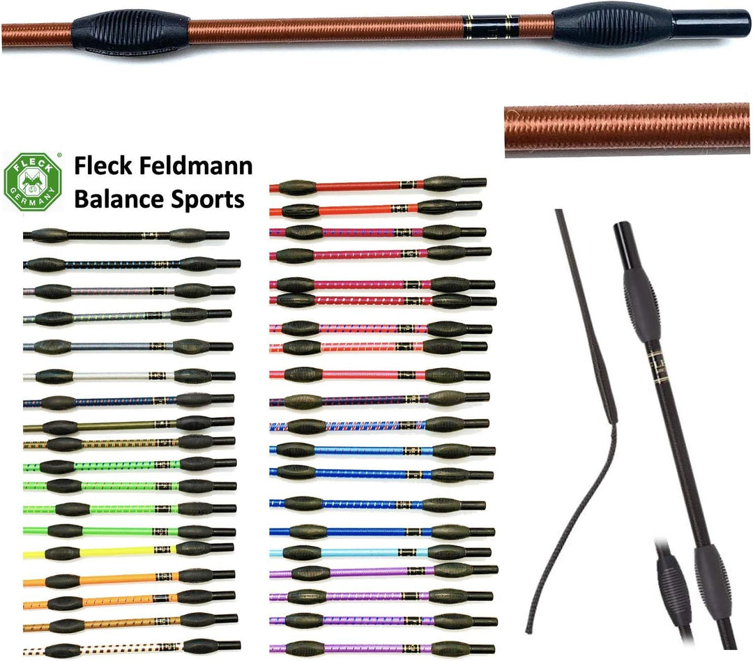 JA Horse Fleck Feldmann Balance Sports Dressurgerte Gerte Reitgerte (110 cm, Hellbraun Caramel) 110