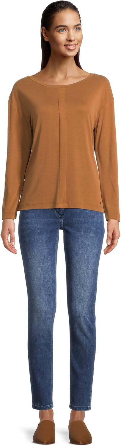 Betty & Co Damen Casual-Shirt Langarm L Braun, L Braun