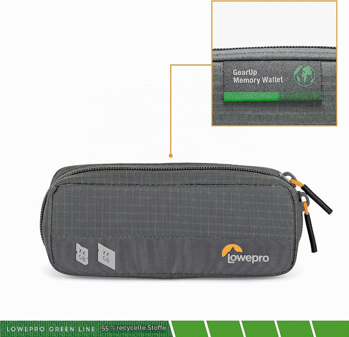 Lowepro GearUp Memory Wallet 20, Kompakter Speicherkarten-Organizer für CF-, XQD- &amp; SD-Karten, SD-Ta