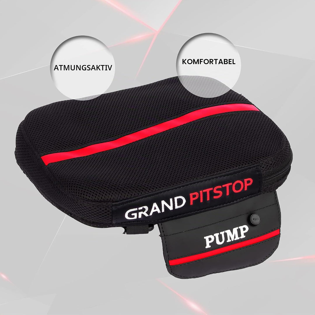 GRAND PITSTOP Motorcycle Air Seat Cushion, on The go inflate &amp; Deflate, Pressure Relief Motorcycle S