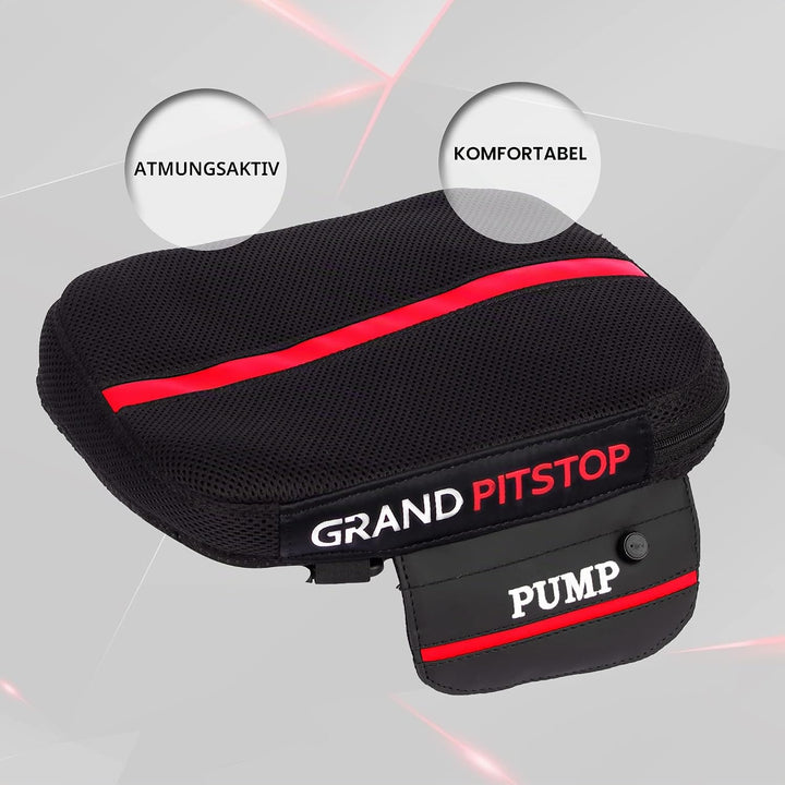GRAND PITSTOP Motorcycle Air Seat Cushion, on The go inflate &amp; Deflate, Pressure Relief Motorcycle S