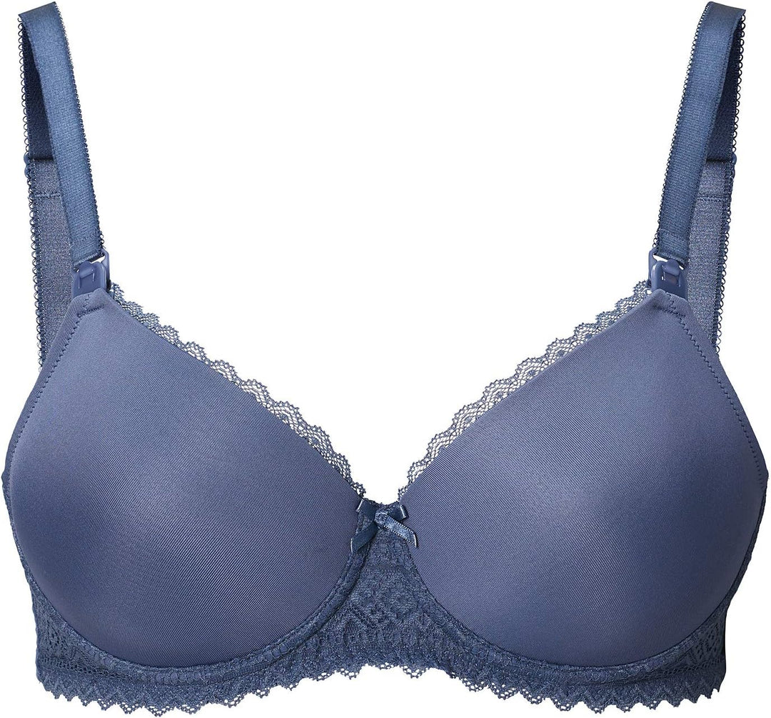 Noppies Damen Deluxe Geo Lace Triangle Nursing Bra Umstands-BH 85F Blau (Moon Light C133), 85F Blau