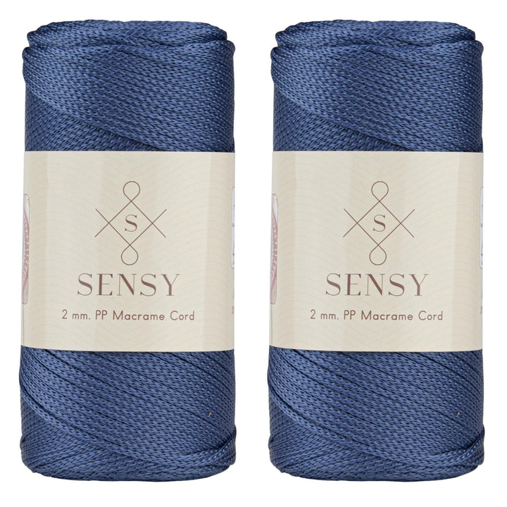 2 Garnstrange Sensy Premium 2 mm 230 Meter Polyester-Seil, 100% Polypropylen-Kordel Makramee-Kordel