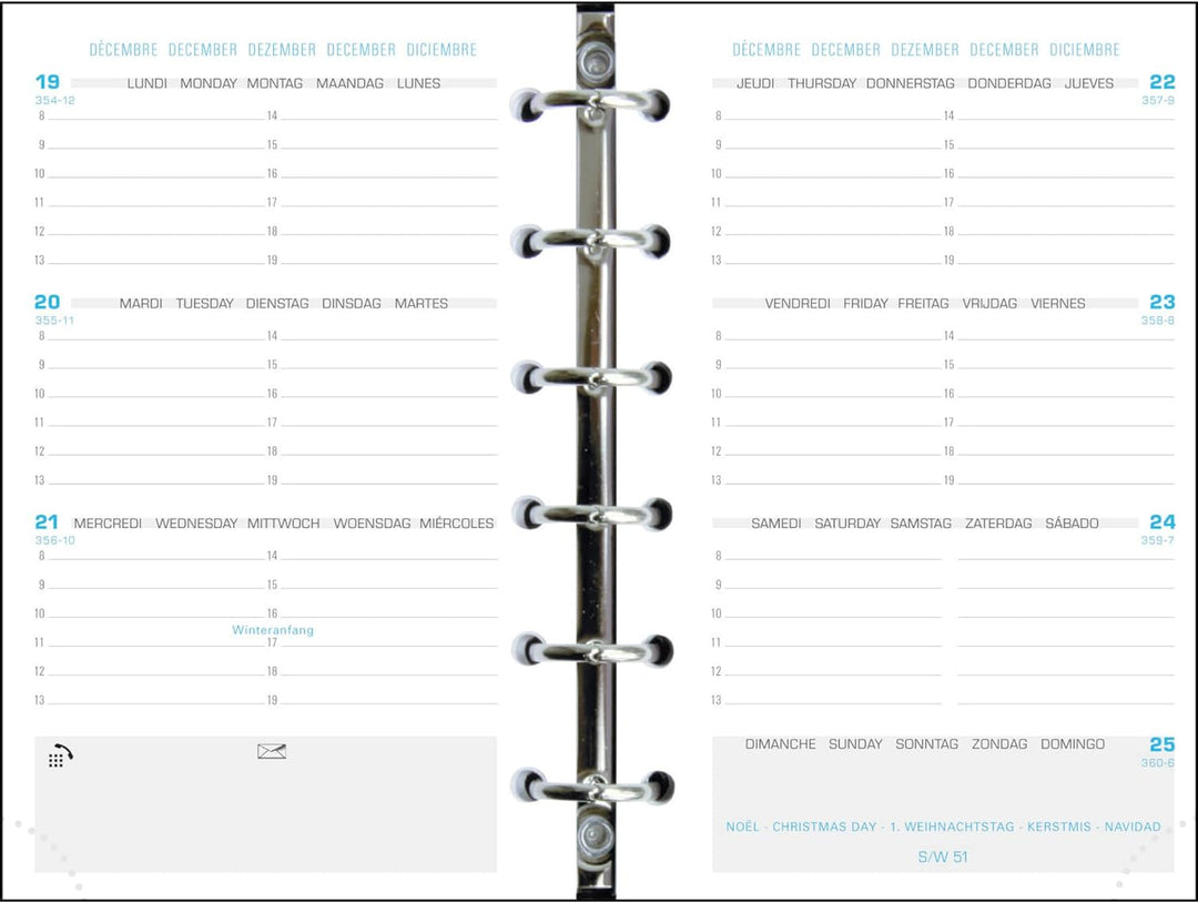 Exacompta Dual Exatime 14 Organizer September 2016 bis Dezember 2017, schwarz