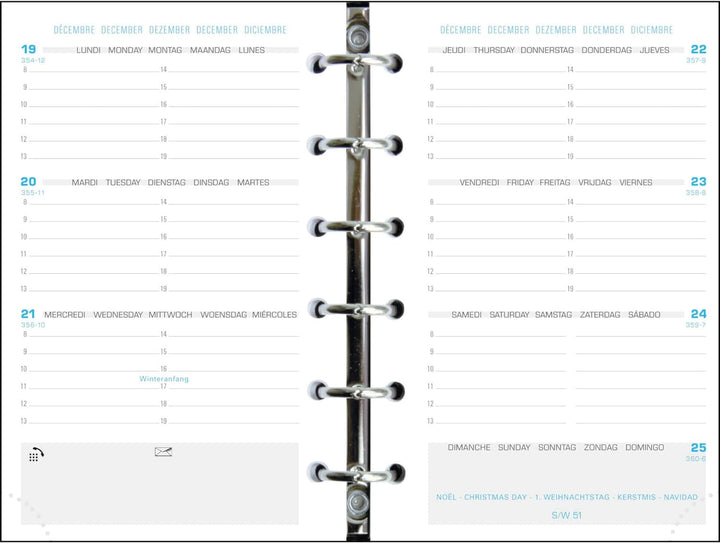Exacompta Dual Exatime 14 Organizer September 2016 bis Dezember 2017, schwarz