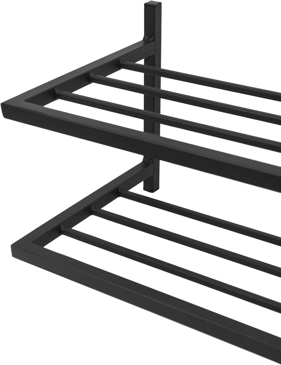 Schuhregal Metall - Schuhregal Hängend - 50 x 33 x 31 cm - mit 2 Ablagen, Wandmontage - Schuh Organi