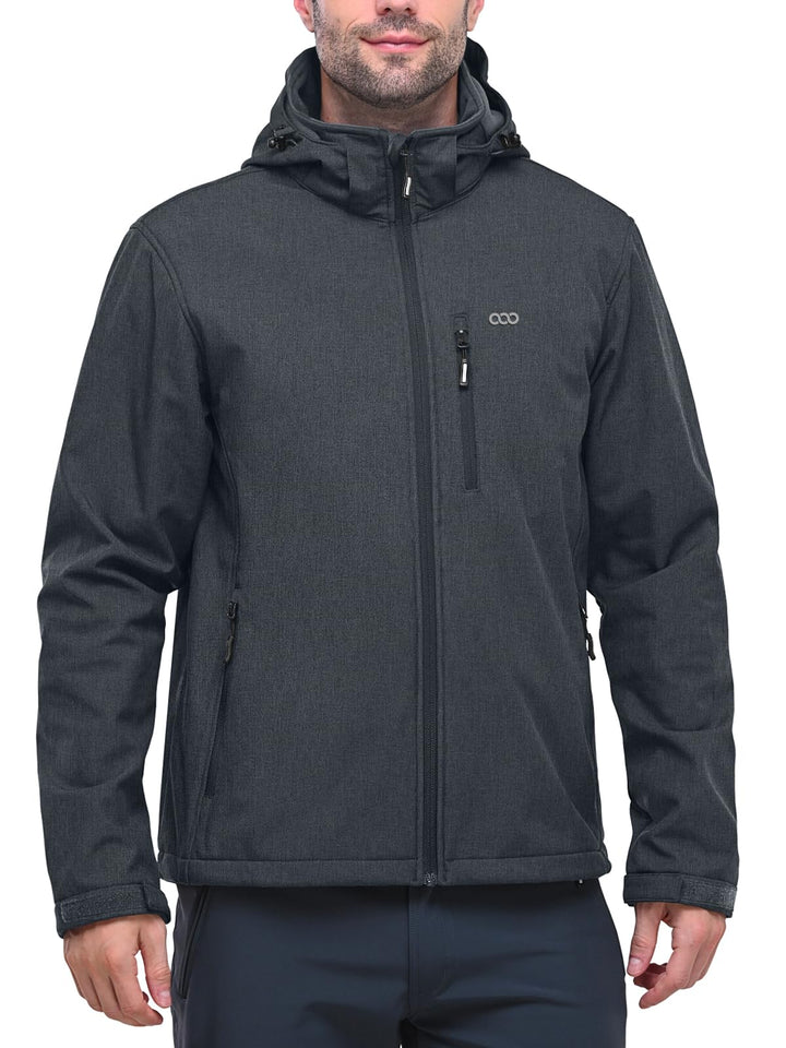 33,000ft Softshelljacke für Herren Wasserdicht Winterjacke Winddicht Warme Fleece Gefüttert Windbrea