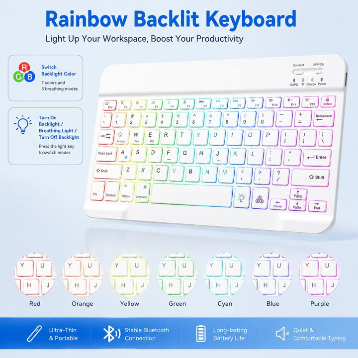 Tastatur Hülle für Lenovo Tab P11 (TB-J606) / P11 Plus 11 Zoll 2021 (TB-J616F/TB-J607), QWERTZ Deuts