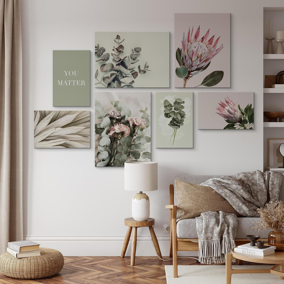 Muralo - Wandbilder Set - Leinwand Bilder Set Aufhängefertig - Bilder für Wohnzimmer Schlafzimmer -