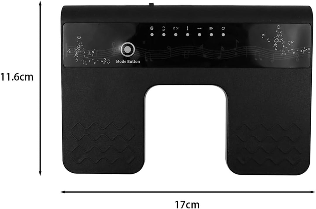 Bluetooth Page Turner Pedal für E-Book, Piano, Live-Auftritte & Konzerte, Schwarz, Kunststoff, Musik