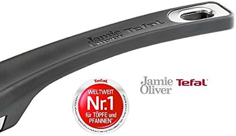 Tefal E43510 Jamie Oliver Pfannenset 5 tlg Induktion, inkl Deckel 28cm+Wender, Pfanne 20,26,28 cm, a