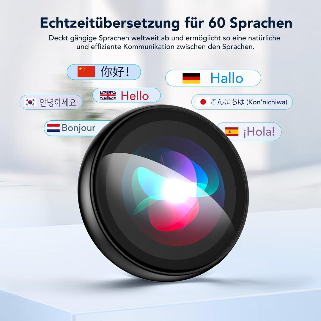 Z01 KI Sprachübersetzer &amp; Übersetzer – Tragbares Übersetzungsgerät mit HD-Touchscreen, Translator fü