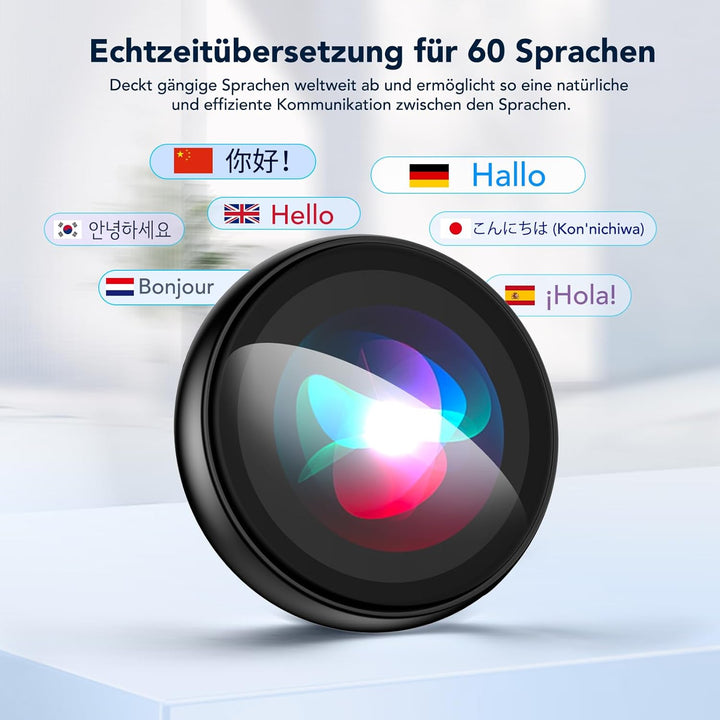 Z01 KI Sprachübersetzer &amp; Übersetzer – Tragbares Übersetzungsgerät mit HD-Touchscreen, Translator fü