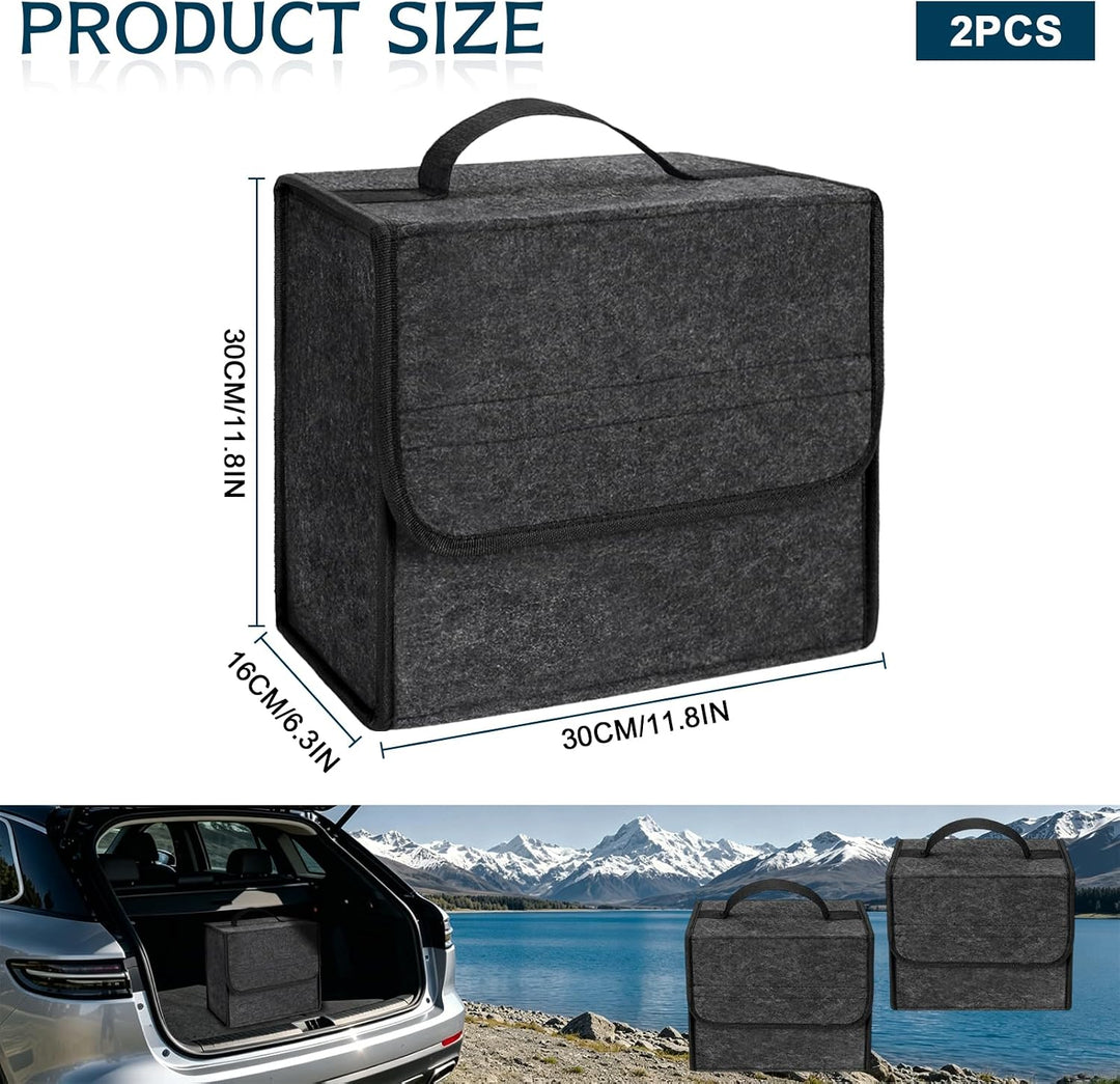 2 Stück Auto Kofferraum Organizer,Auto Organizer Toolbag,Kofferraumtasche | Faltbar Autotasche Koffe