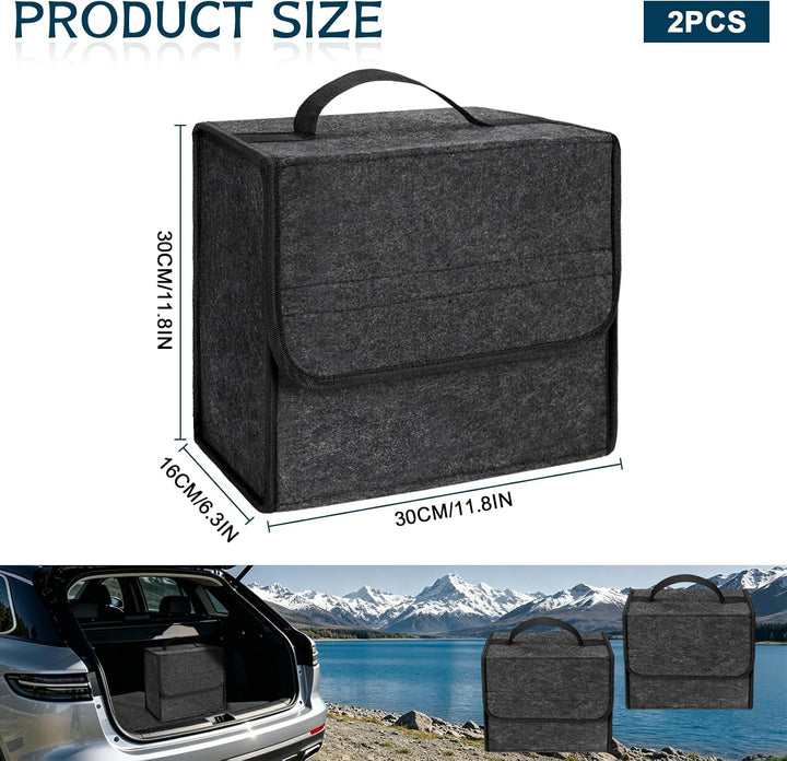 2 Stück Auto Kofferraum Organizer,Auto Organizer Toolbag,Kofferraumtasche | Faltbar Autotasche Koffe