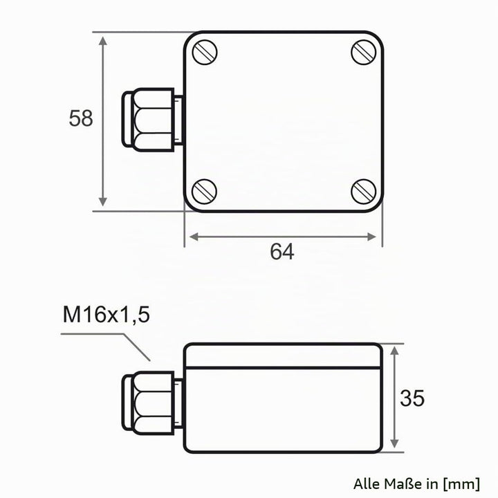 iOVEO 206AF02201 - Aussentemperatur-Messumformer mit Sensor PT1000, Aussenfühler Aktiv, 0-10V oder 4